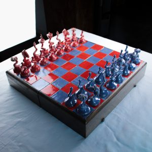 Jeu d'Échecs Rouge et Violet