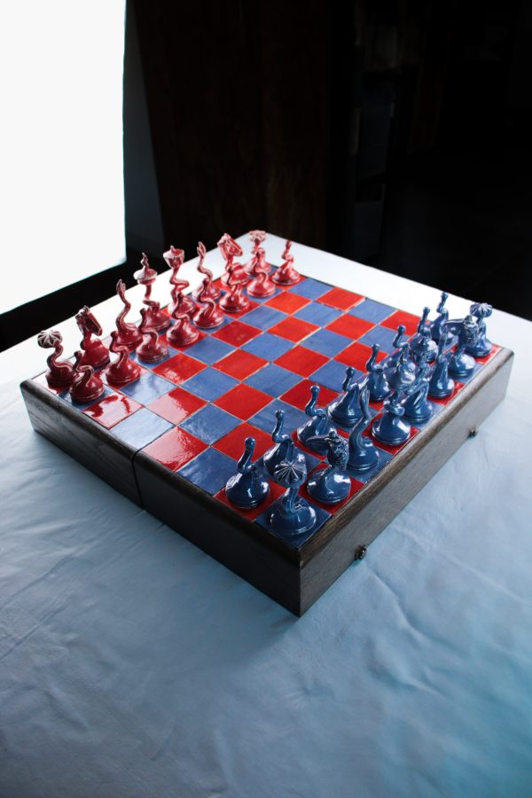Jeu d'Échecs Rouge et Violet