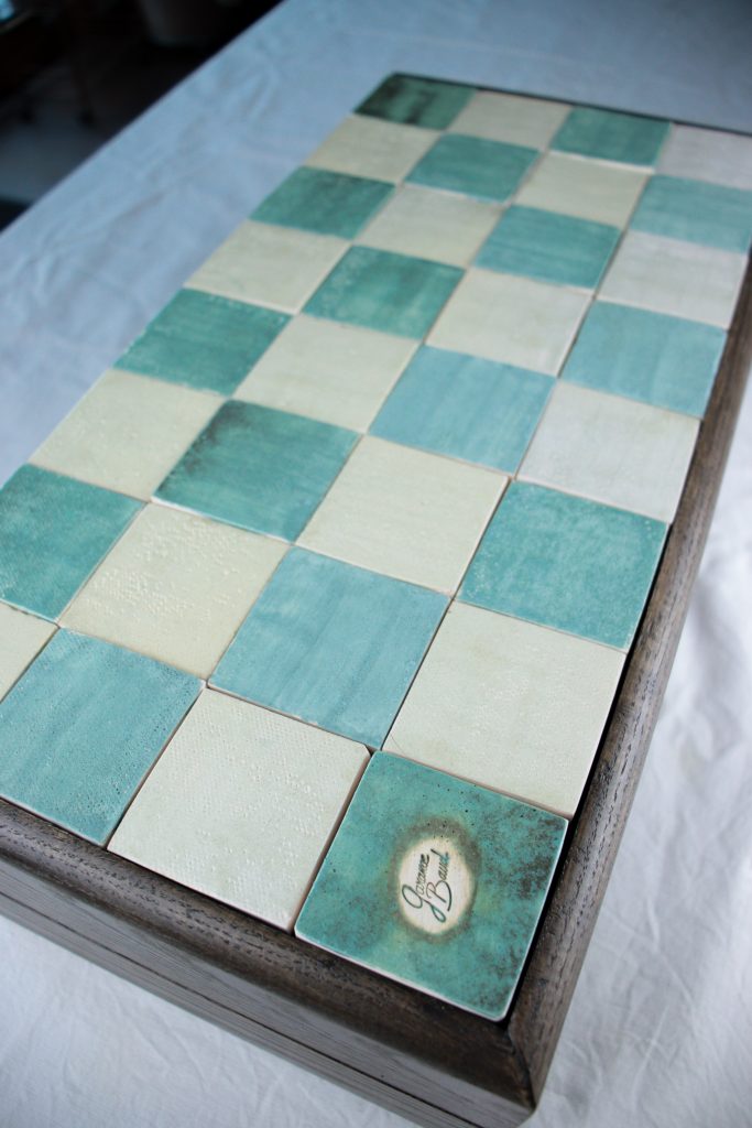 Jeu d'Échecs Vert-Argent et Jaune
