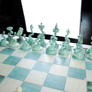 Jeu d'Échecs Vert-Argent et Jaune – Image 7