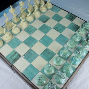 Jeu d'Échecs Vert-Argent et Jaune – Image 12