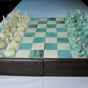 Jeu d'Échecs Vert-Argent et Jaune – Image 13